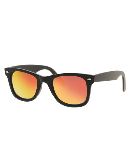 Mens Gray Mirrored Lens Wayfarer
