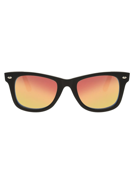 Mens Gray Mirrored Lens Wayfarer