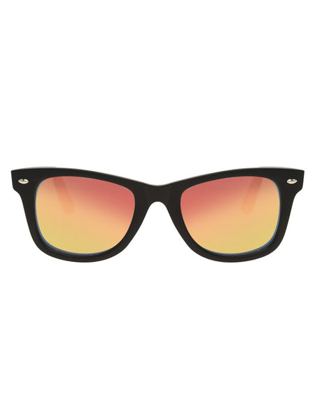 Mens Gray Mirrored Lens Wayfarer