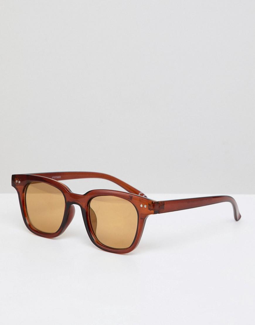 Crystal Brown With Gold Mirrored Lens