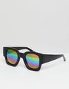In Black With Mirrored Rainbow Lens
