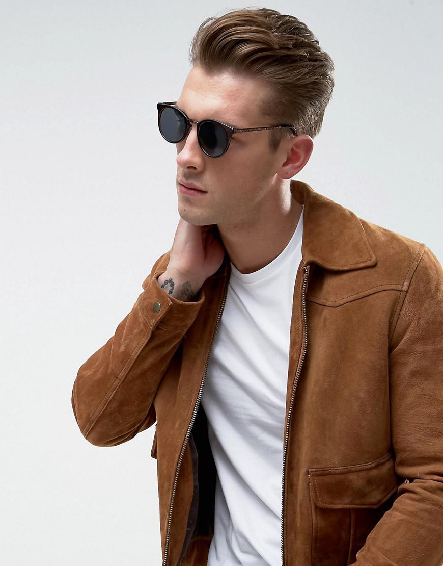 In Brown With Gold Patterned Arms