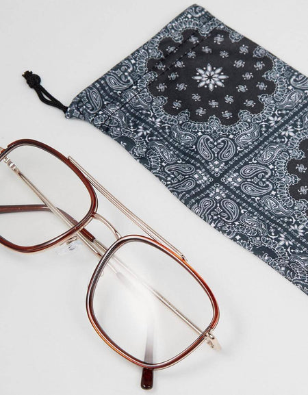 Mens Clear Lens Aviator Glasses