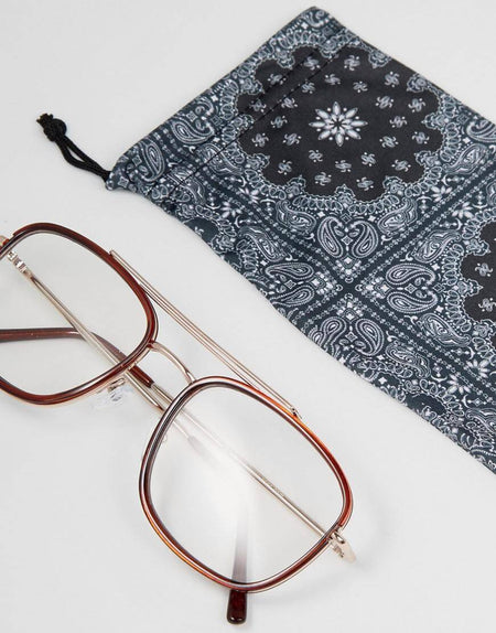 Mens Clear Lens Aviator Glasses