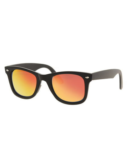 Mens Gray Mirrored Lens Wayfarer